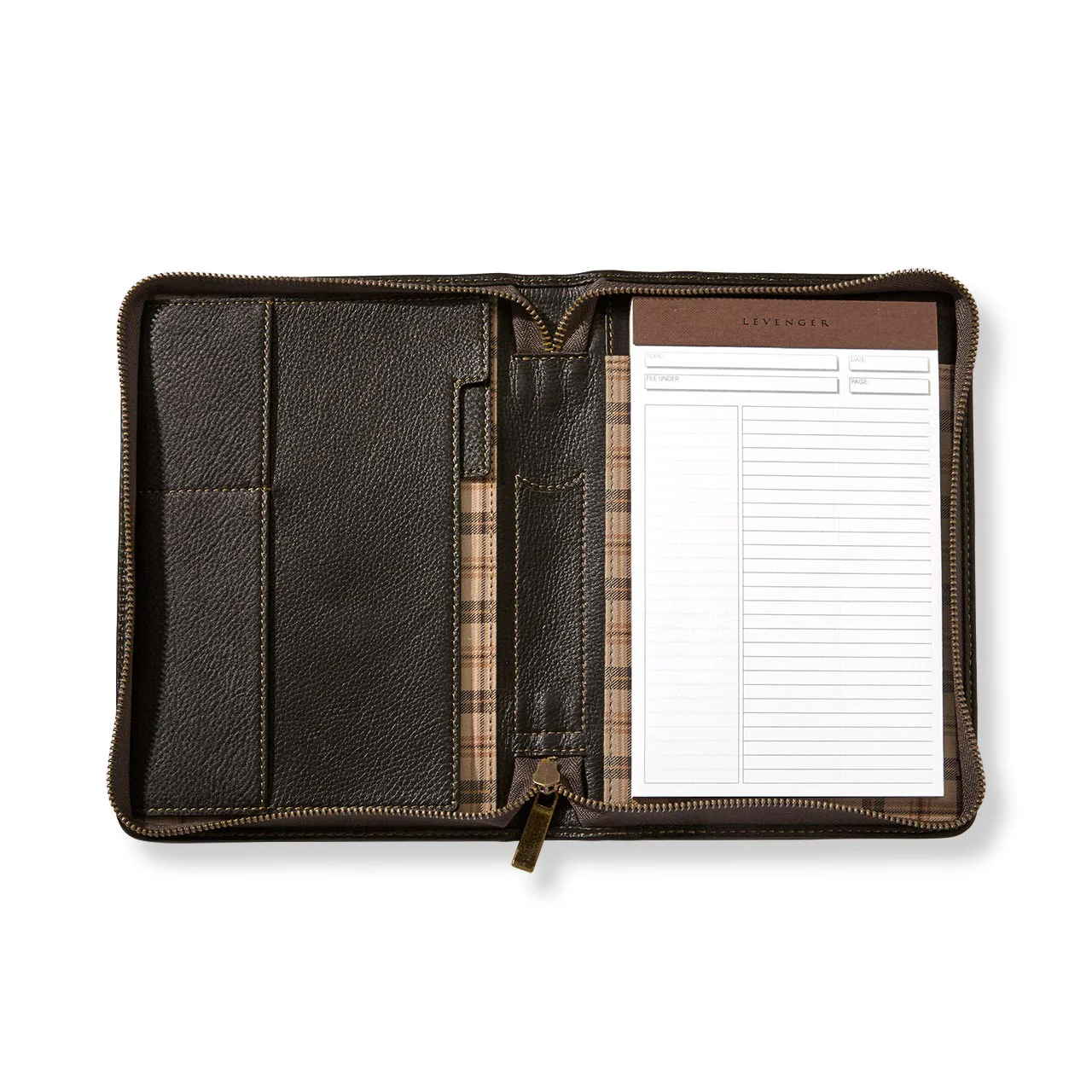 Bomber Jacket Leather Zip-Around Tabbed Folio - Image 4