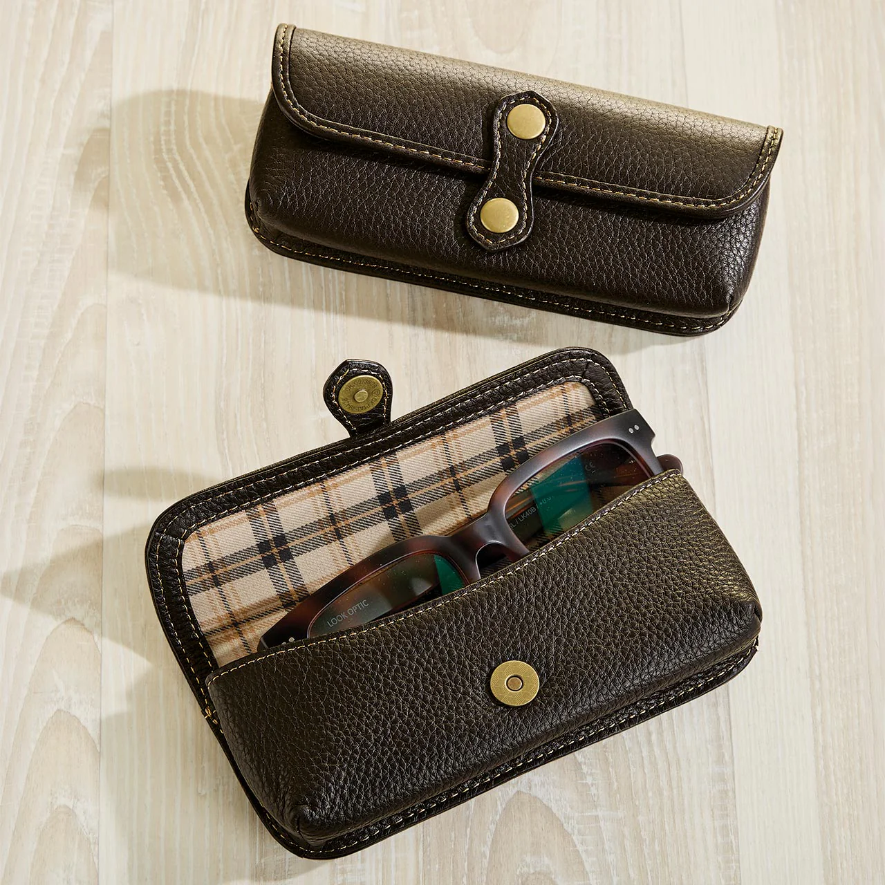 Bomber Jacket Snap Tab Eyeglass Case - Image 2
