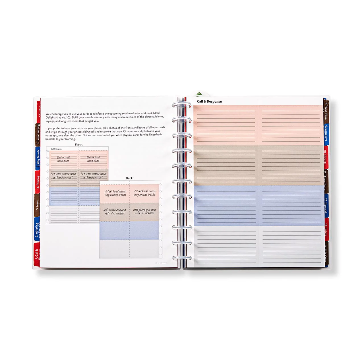 Levenger Master Class How to Learn a Language for Life Circa Workbook - Image 10