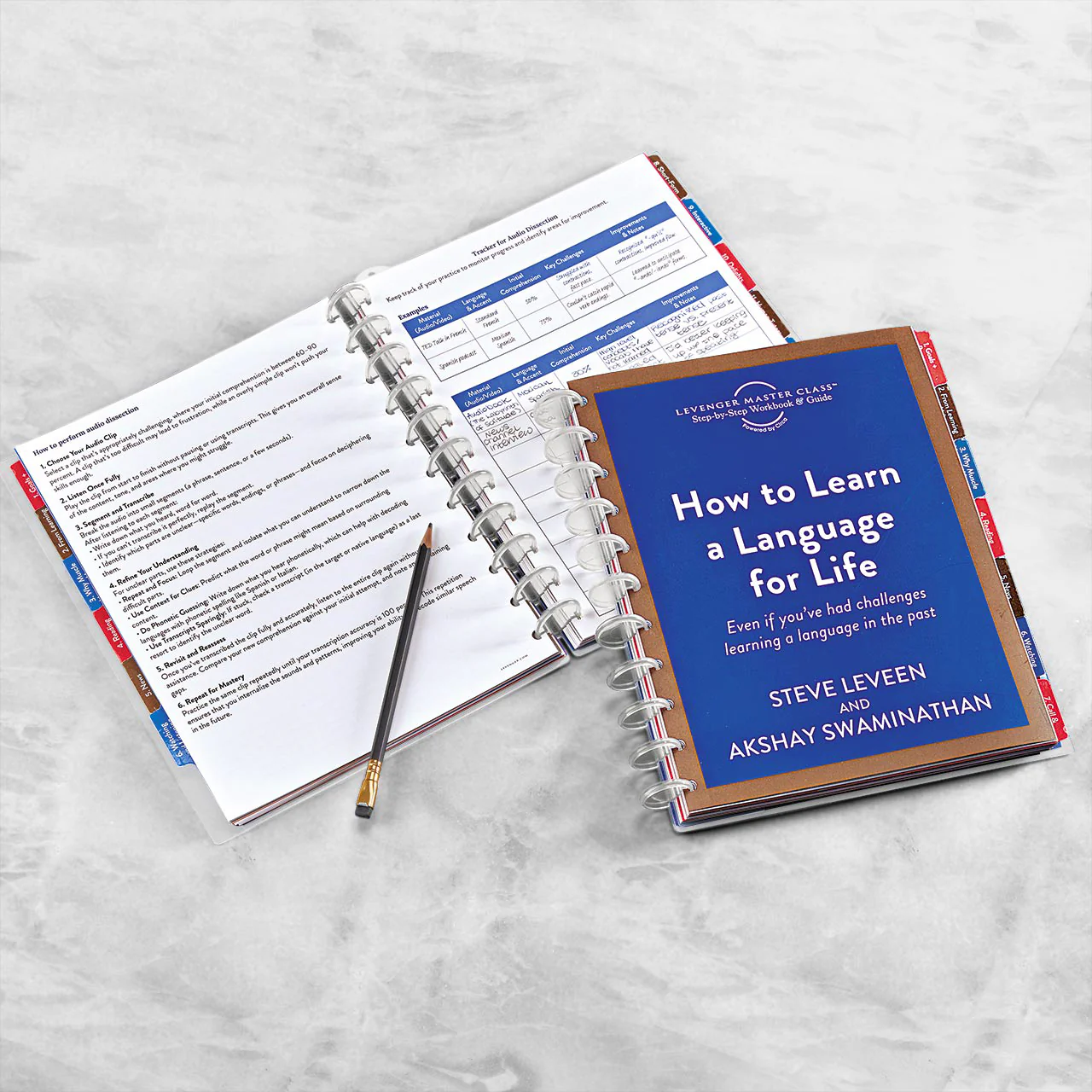 Levenger Master Class How to Learn a Language for Life Circa Workbook - Image 2