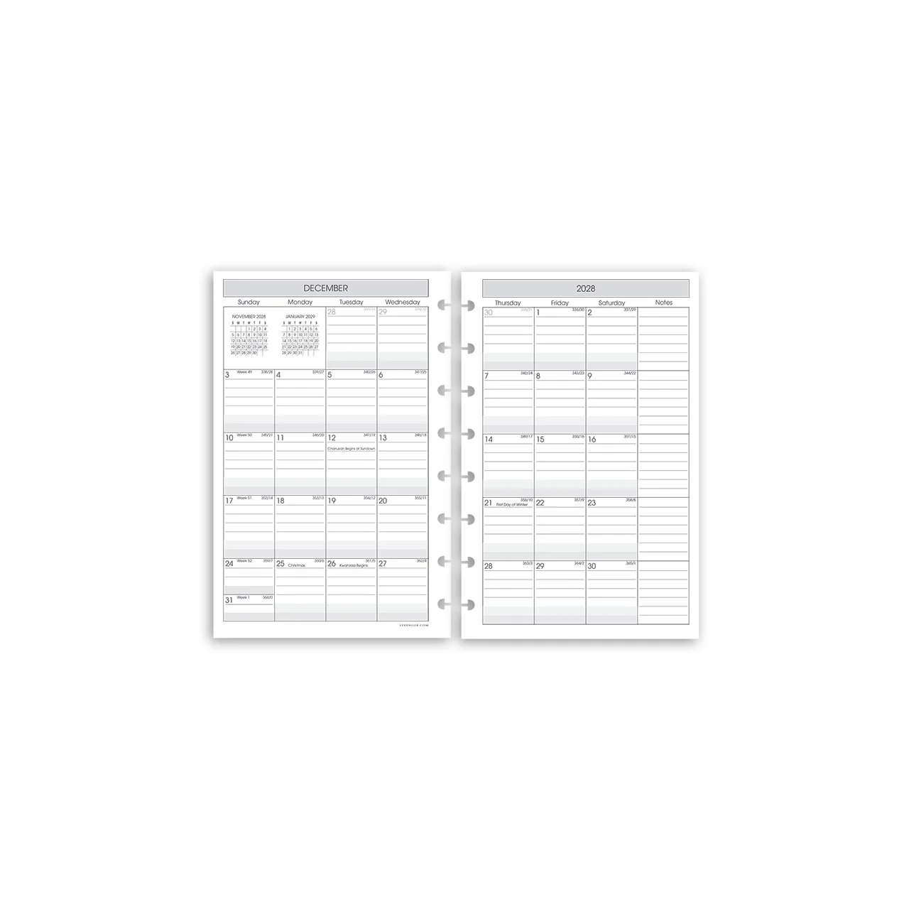 2027-2028 Circa Sunday Start 2-Year Monthly Discbound Agenda Refill - Image 5