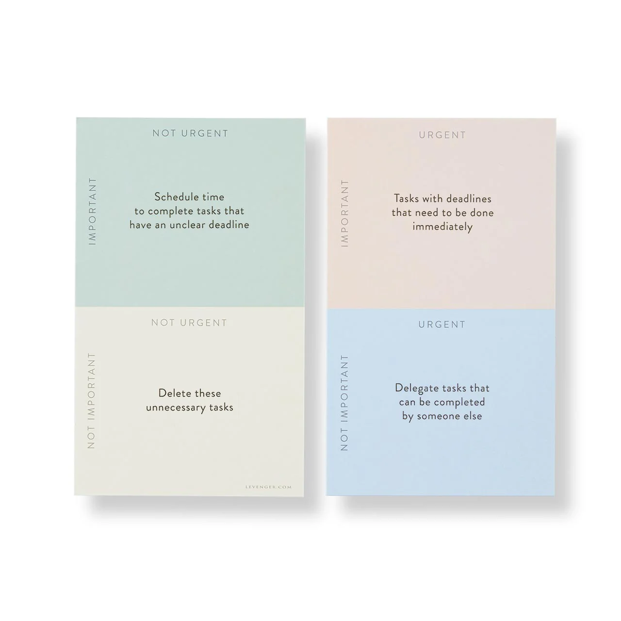 Eisenhower Priorities Matrix 3 x 5 Cards (set of 100)