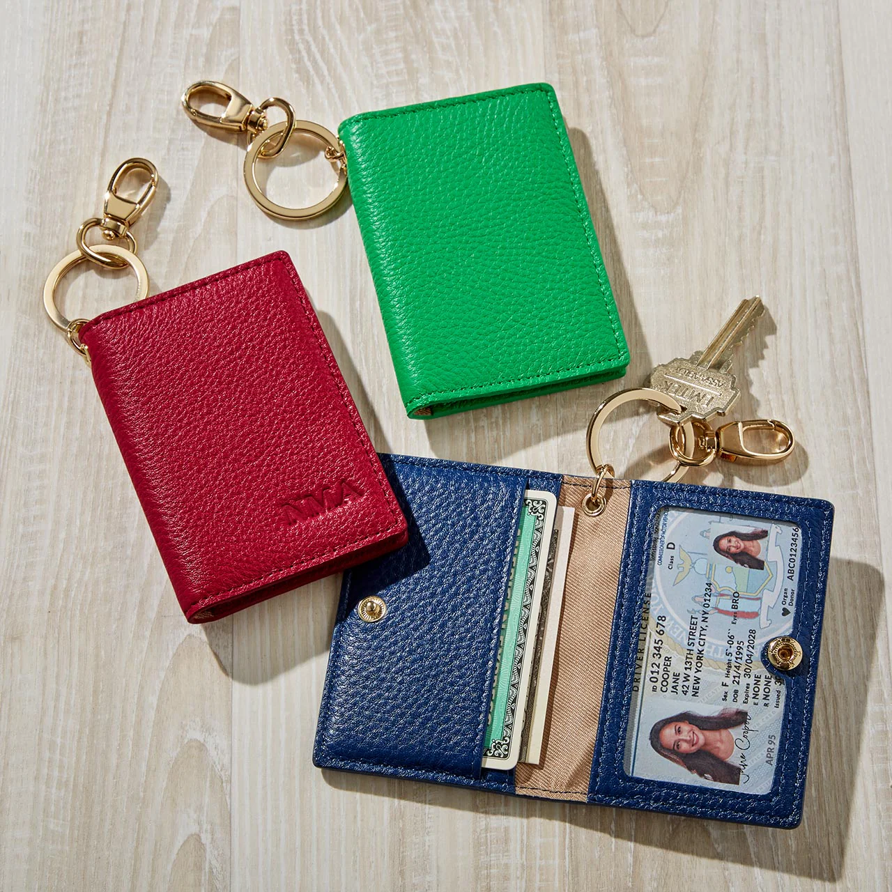 Keynote Leather ID Wallet Key Ring - Image 2