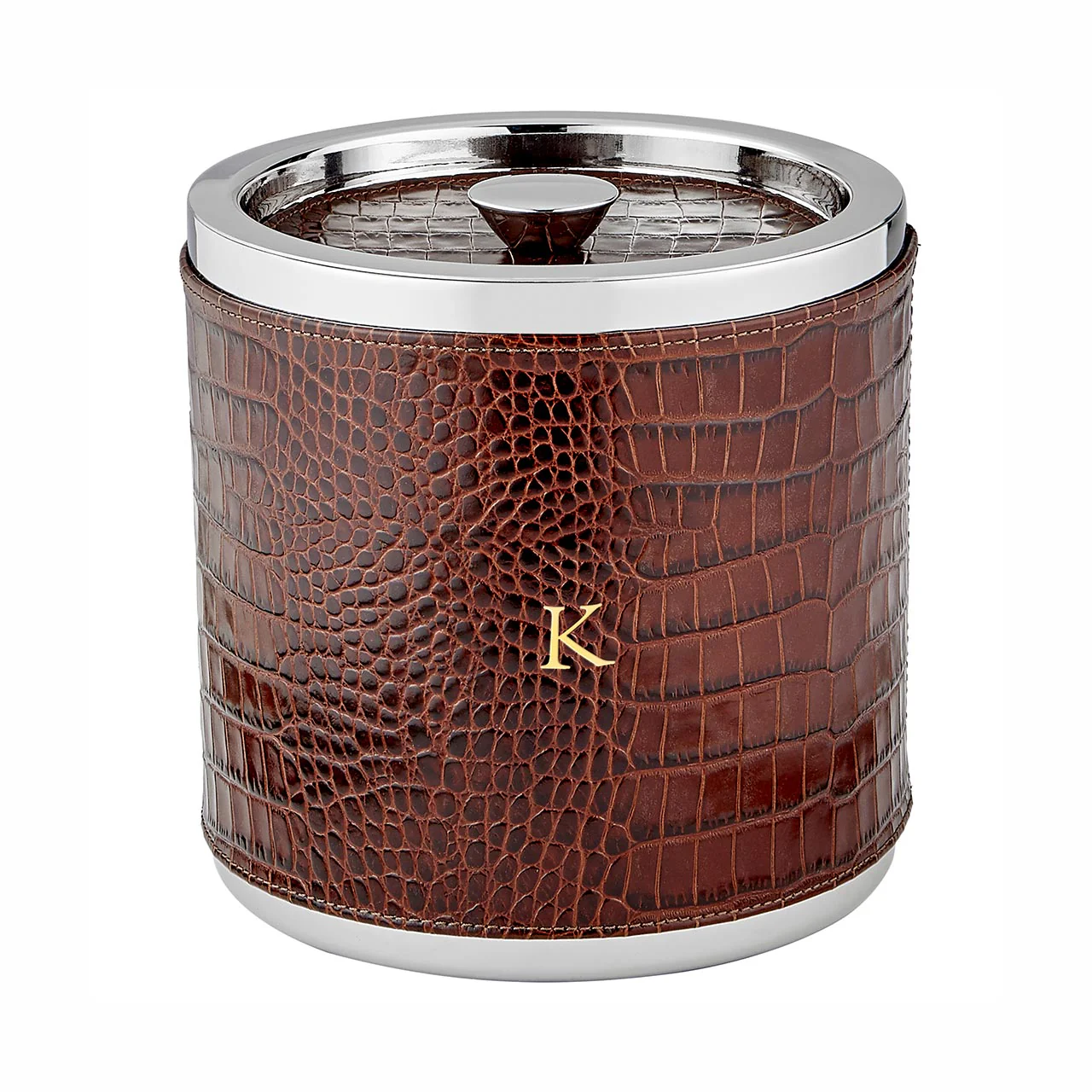 Leather Wrapped Ice Bucket - Image 4
