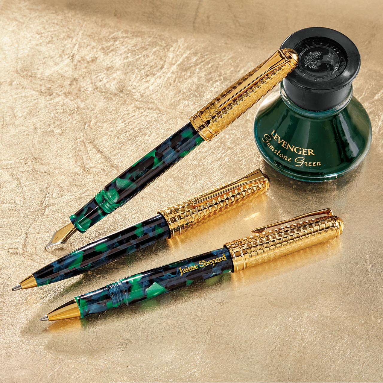 Levenger Wintergreen Herringbone Pen - Image 4