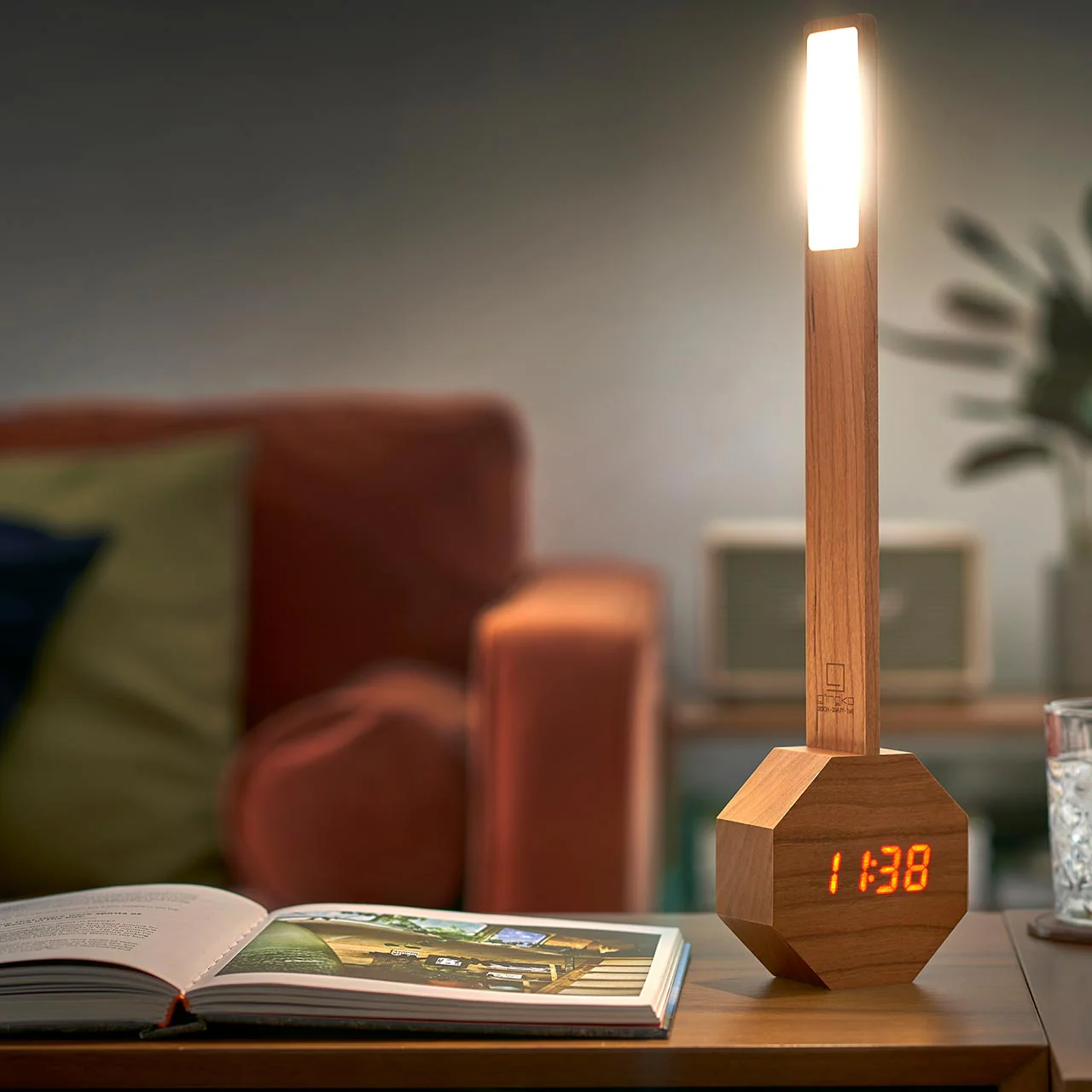 Octagon One Plus Portable Desk Light and Alarm Clock