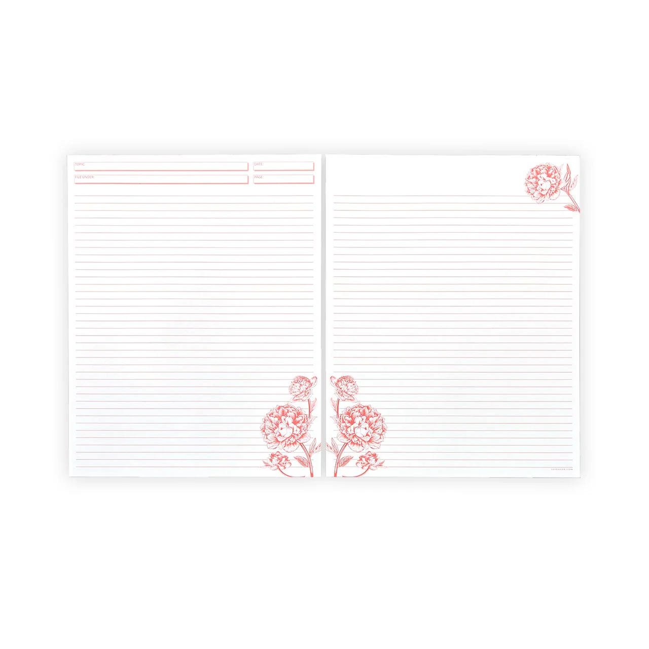 Peonies Full Page Ruled Pad (set of 2) - Image 3