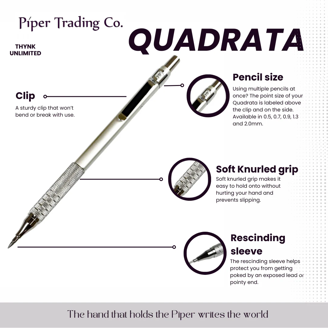 Piper Trading Co. - Quadrata Thick Lead Mechanical Pencils - Image 6