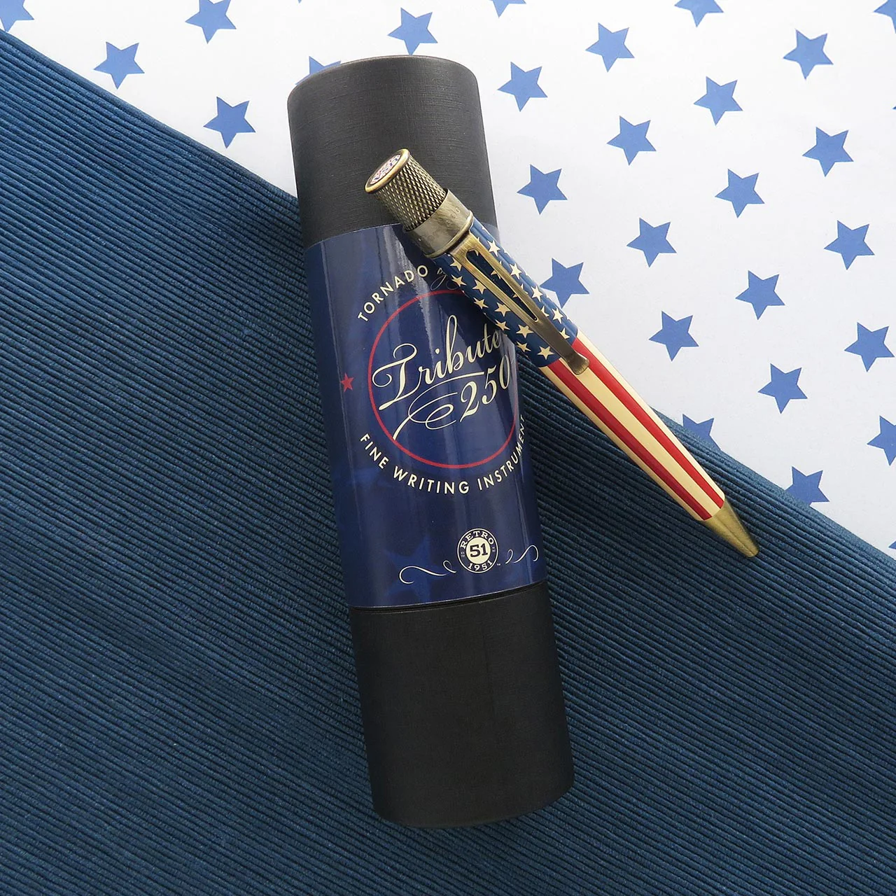 Retro 51 Tornado Vintage Metalsmith Tribute 250 Flag Rollerball Pen - Image 2