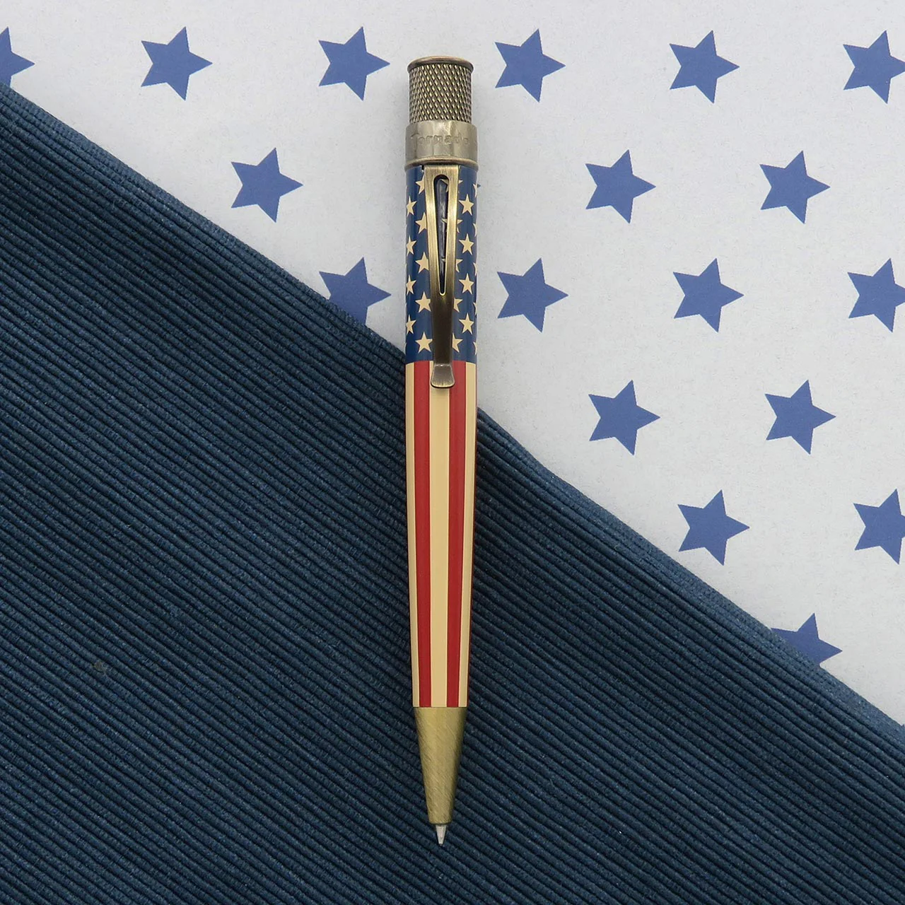 Retro 51 Tornado Vintage Metalsmith Tribute 250 Flag Rollerball Pen - Image 3
