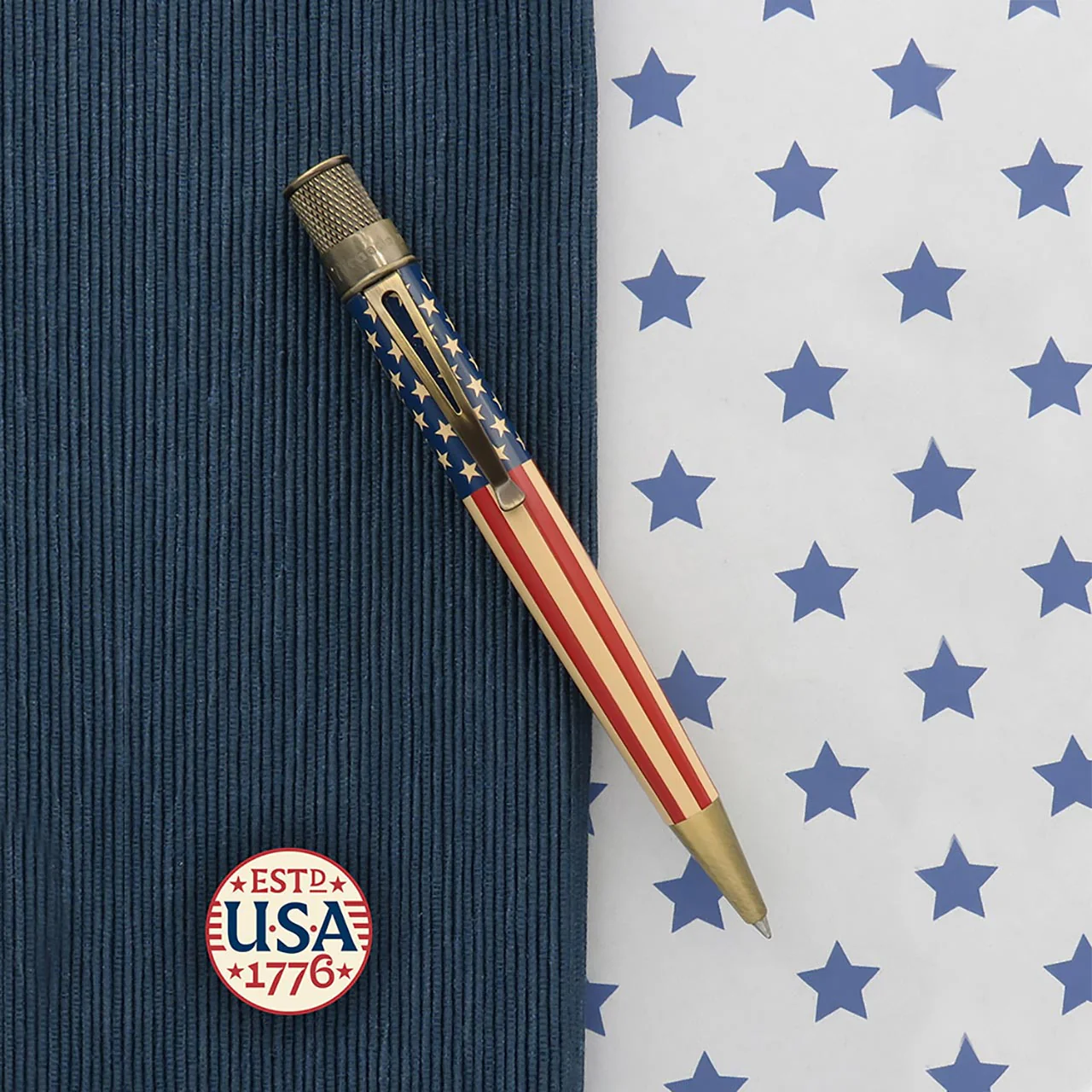 Retro 51 Tornado Vintage Metalsmith Tribute 250 Flag Rollerball Pen - Image 4