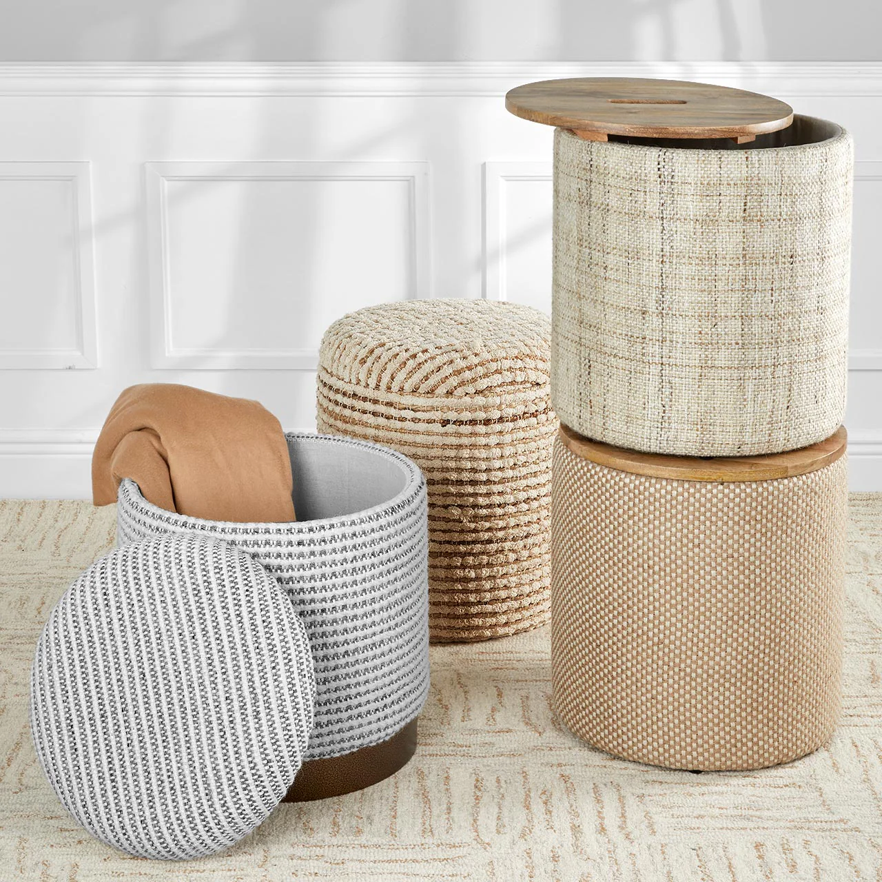 Textured Storage Tuffet - Image 5