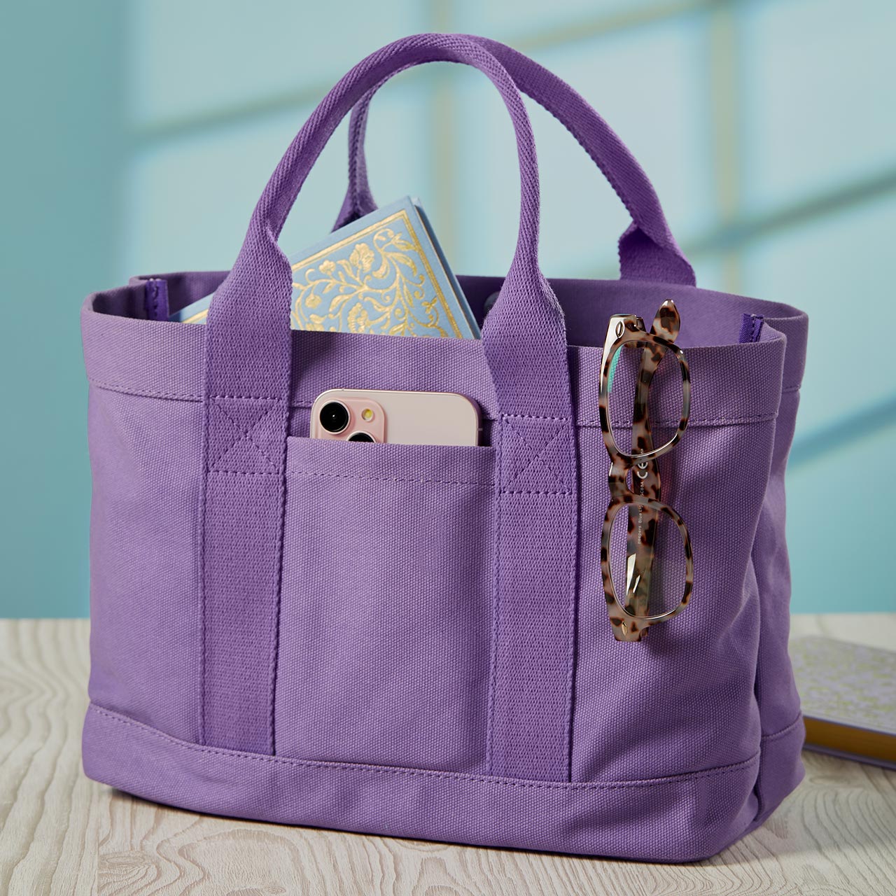 Tiny Canvas Book Tote - Image 5