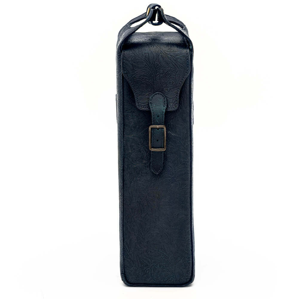 Mission Mercantile Leather Goods - Tooled Leather Two Bottle Wine Carrier - Image 7