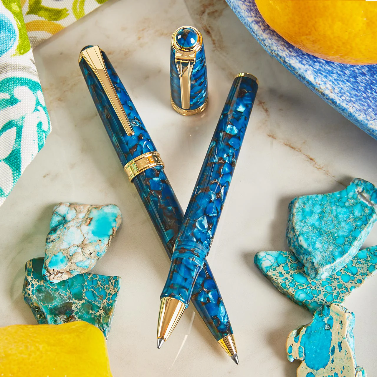 True Writer Classic Azure Gold Pen - Image 2