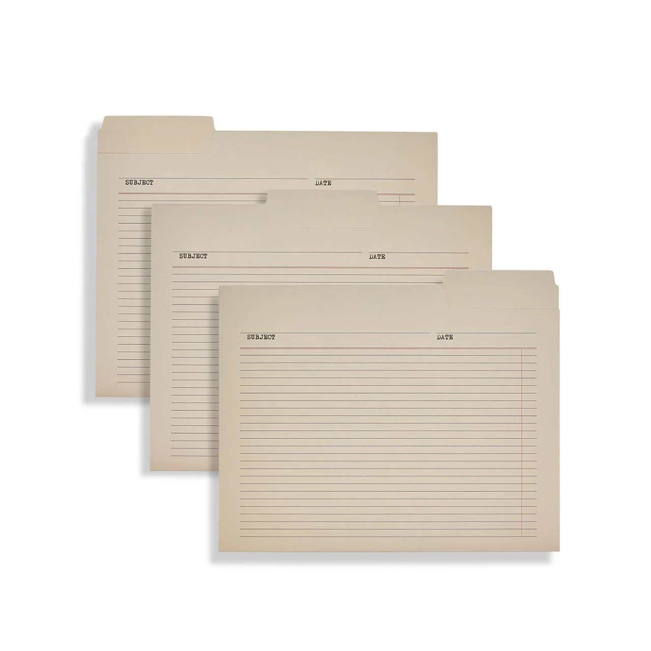 Vintage Library File Folders (set of 6)